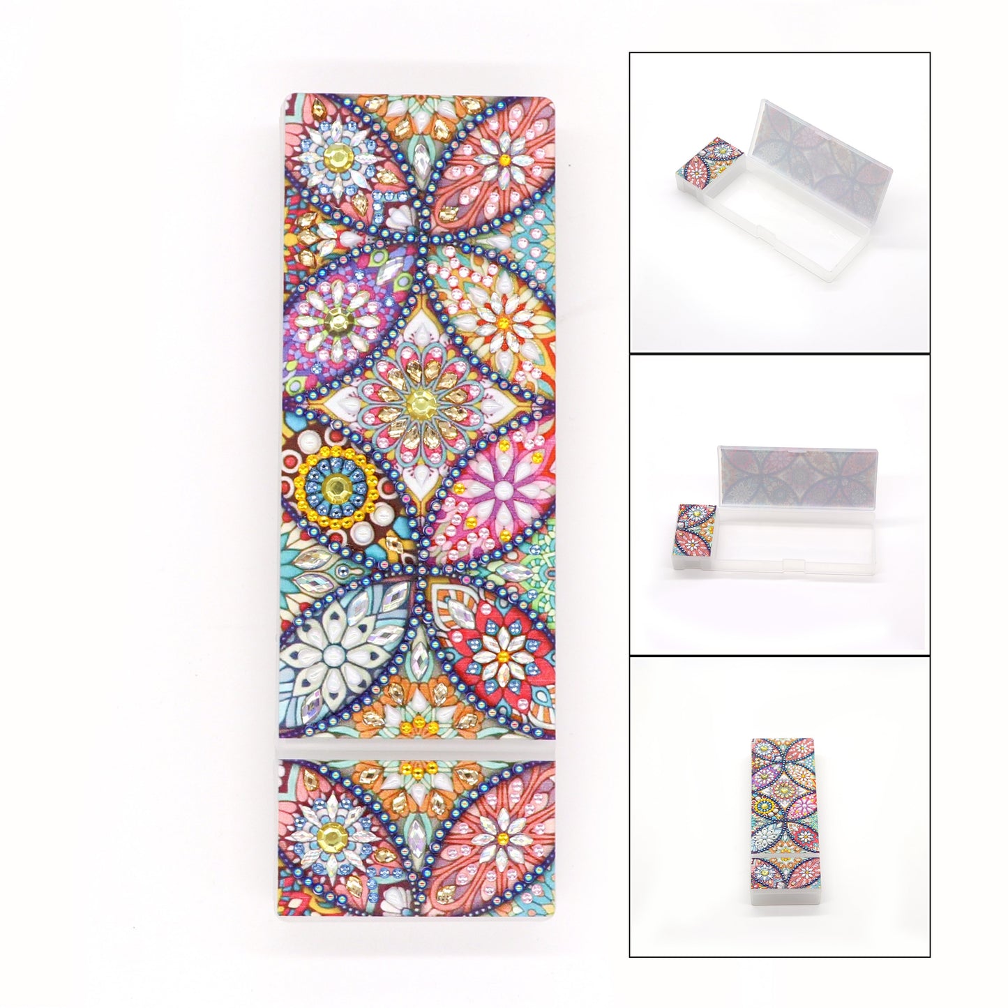 DIY Mandala Shaped Diamond Painting Pencil Box Gift