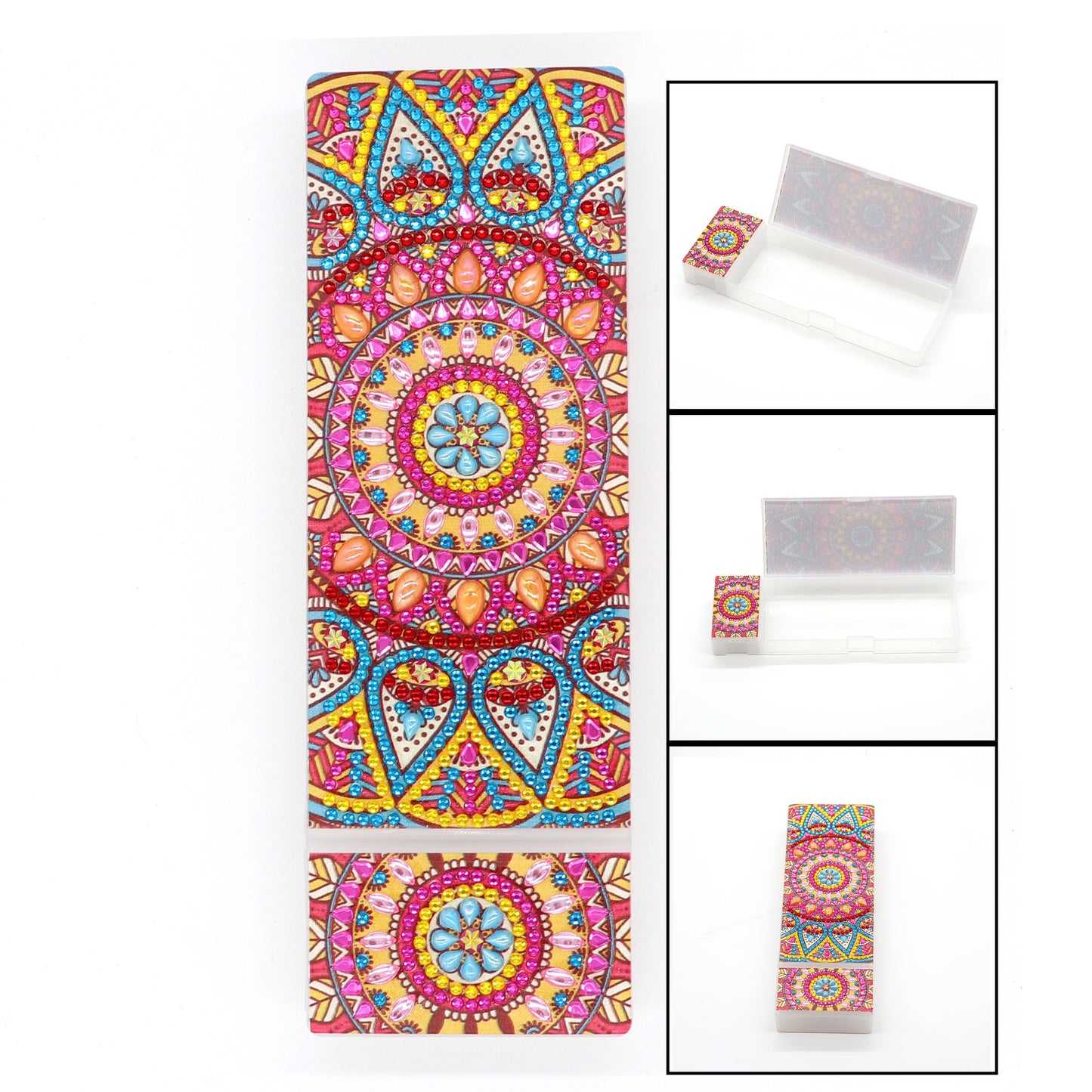 DIY Mandala Shaped Diamond Painting Pencil Box Gift