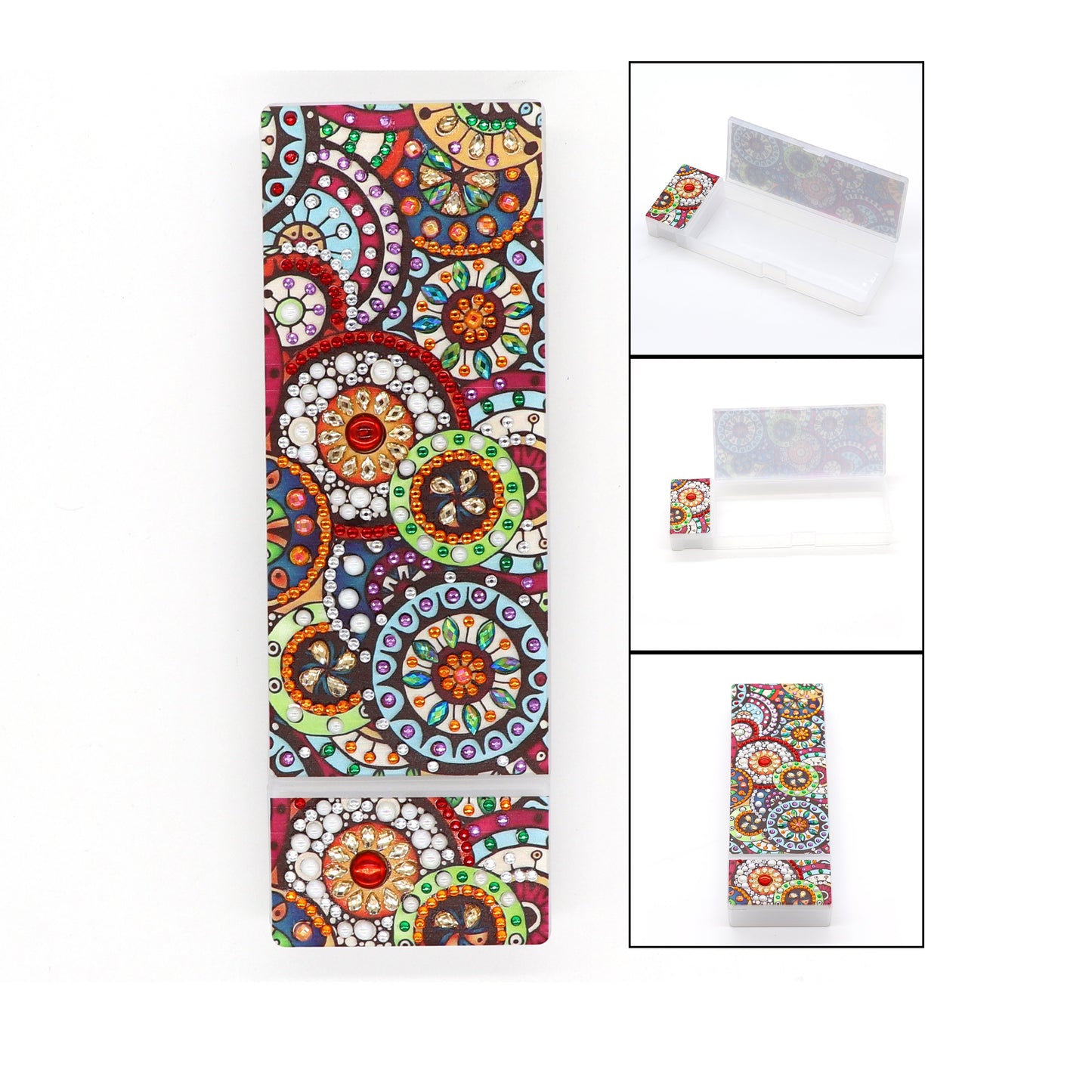 DIY Mandala Shaped Diamond Painting Pencil Box Gift