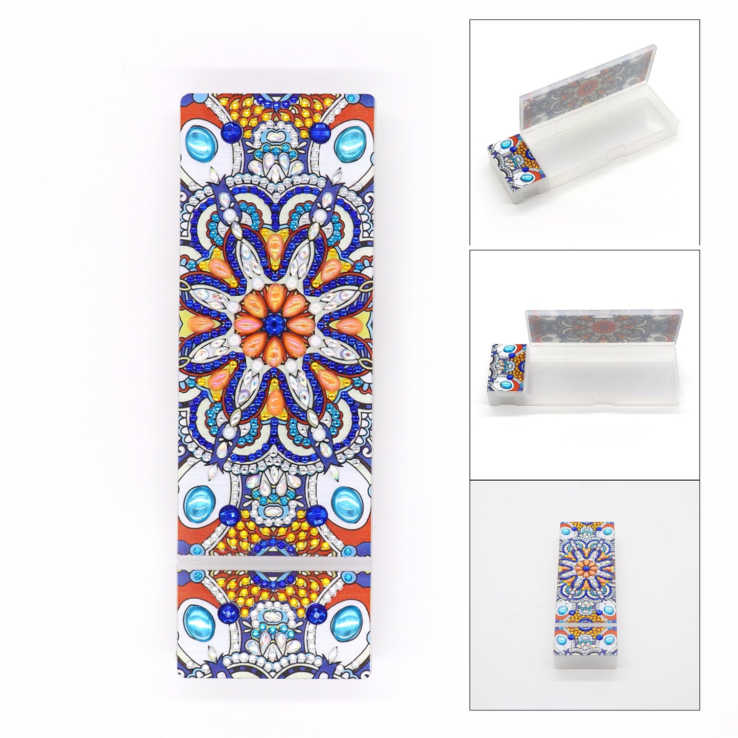 DIY Mandala Shaped Diamond Painting Pencil Box Gift