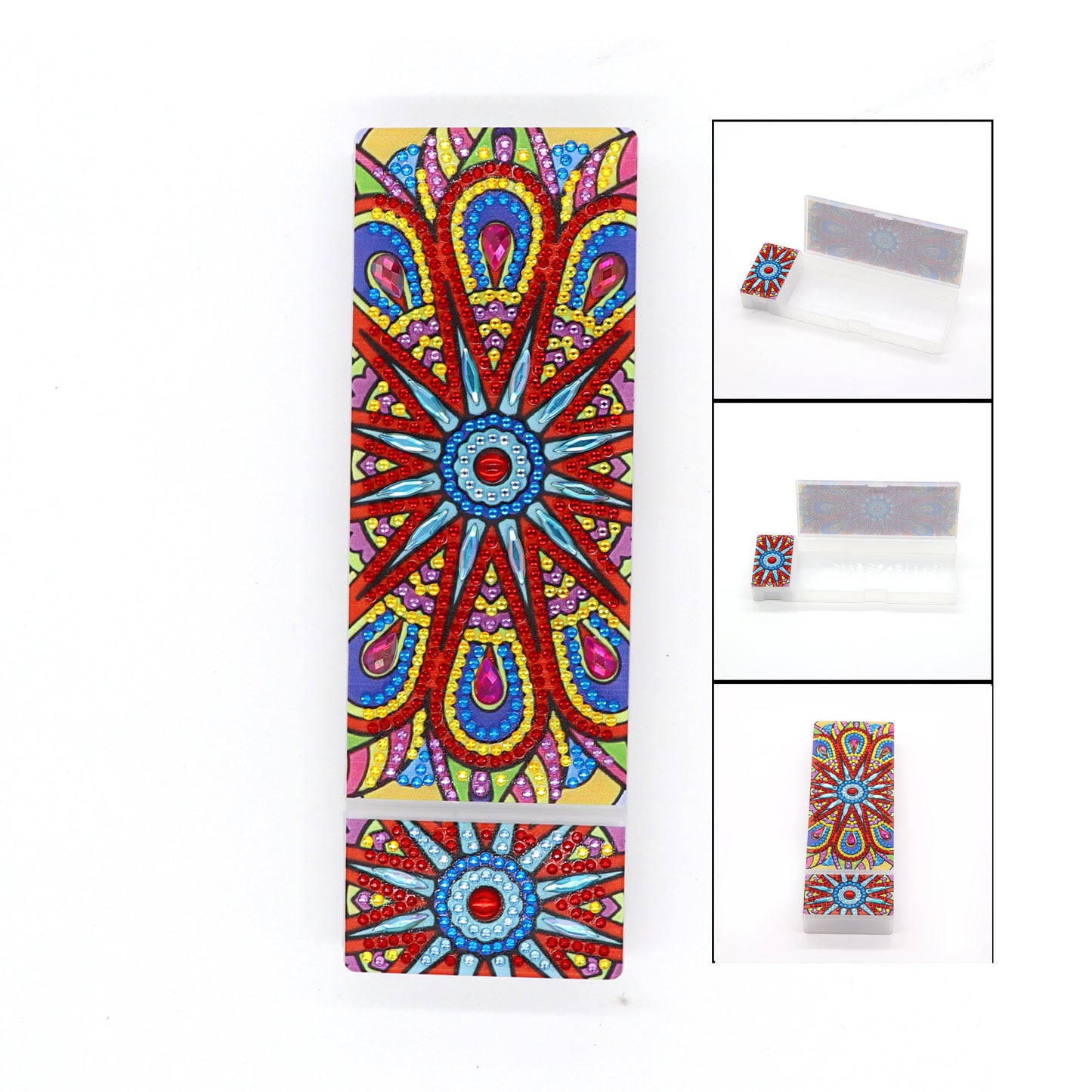 DIY Mandala Shaped Diamond Painting Pencil Box Gift