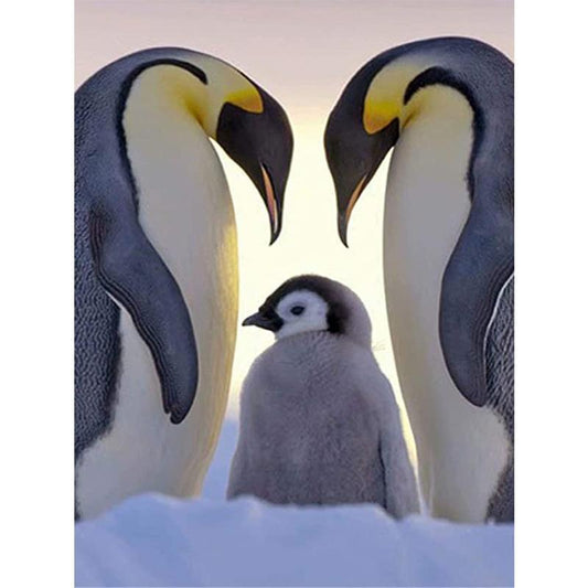 3 penguins  | Full Round Diamond Painting Kits