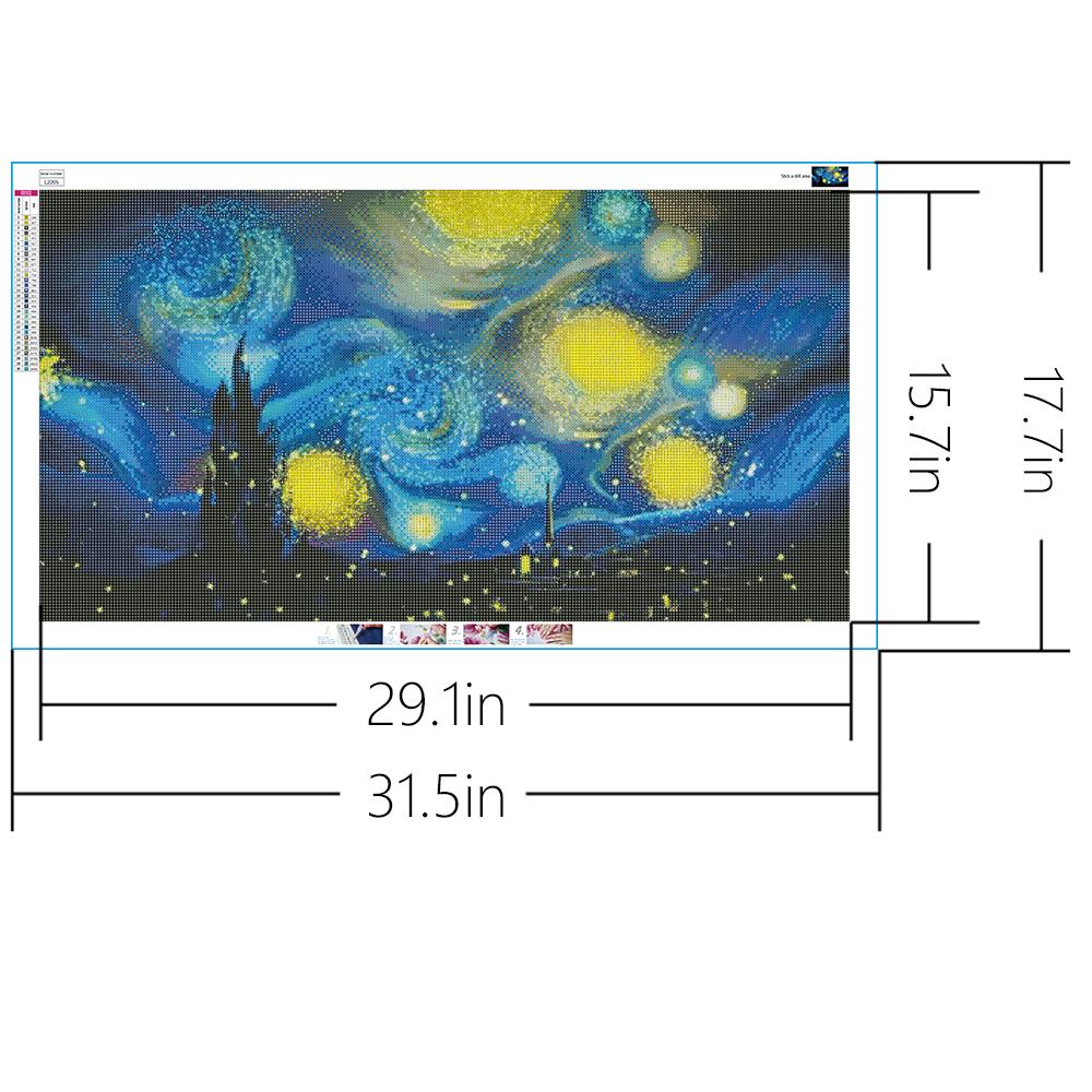 Van Gogh Starry Sky | Full Round Diamond Painting Kits