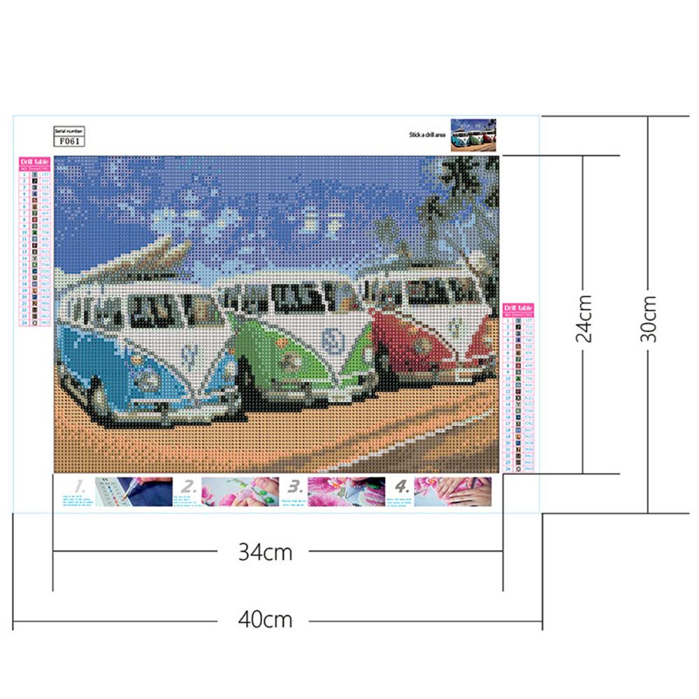 Retro Volkswagen T1 Bus  | Full Square Diamond Painting Kits