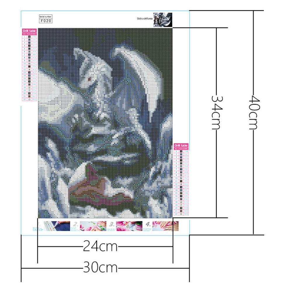 White Dragon  | Full Square Diamond Painting Kits