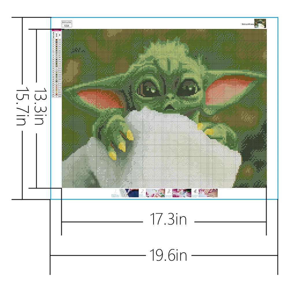 Yoda | Kits de peinture au diamant carré complet
