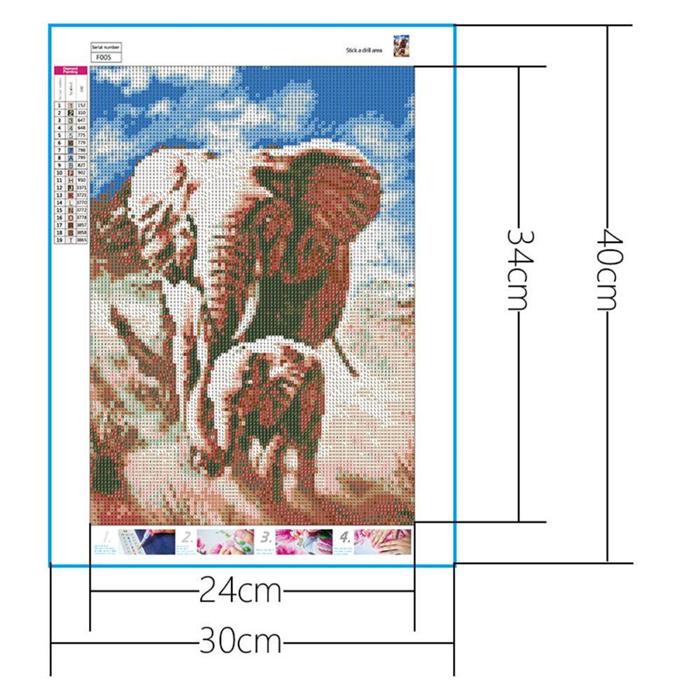 Afrikanischer Elefant | Full Square Diamond Painting Kits