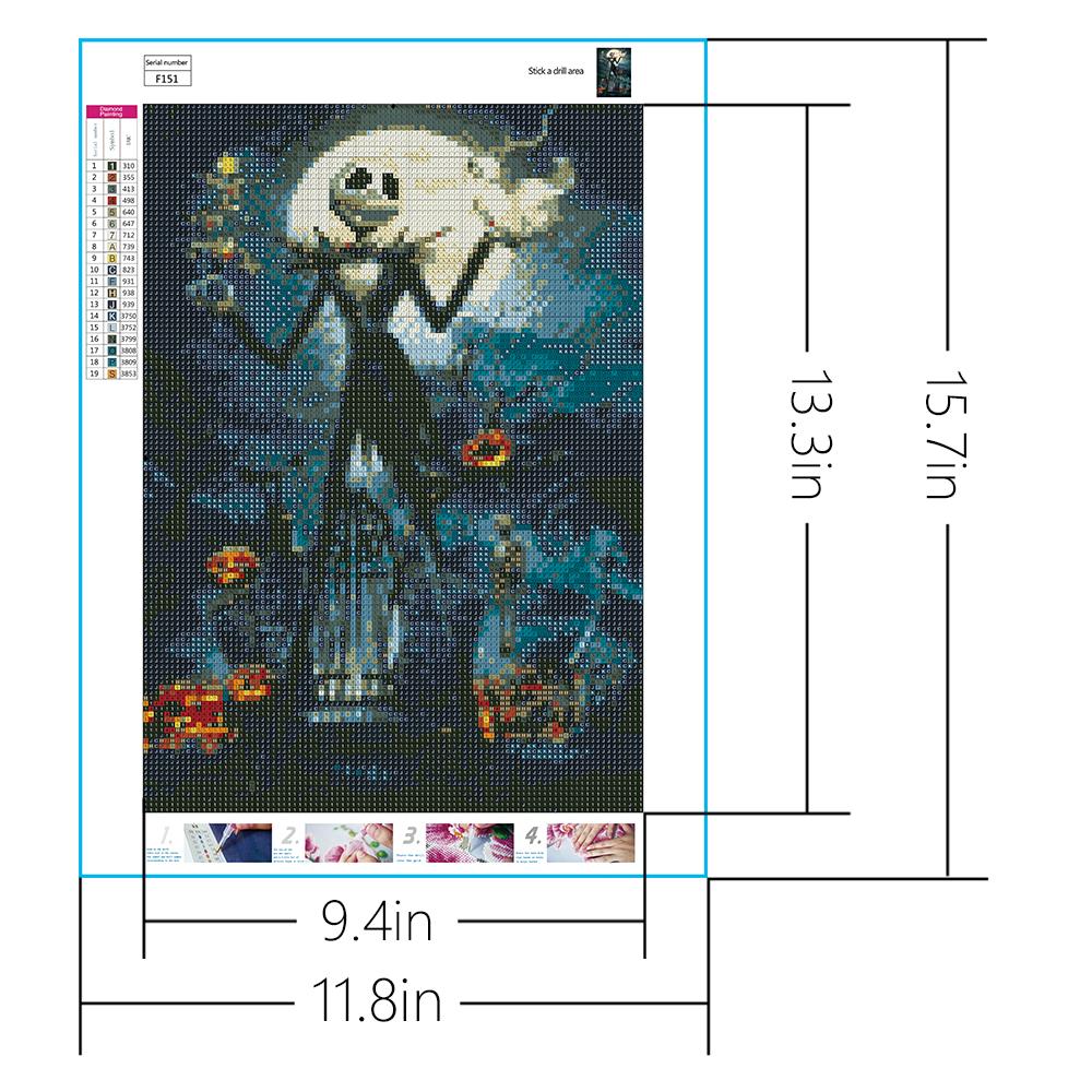 Jack Skellington | Kits de peinture au diamant carré complet