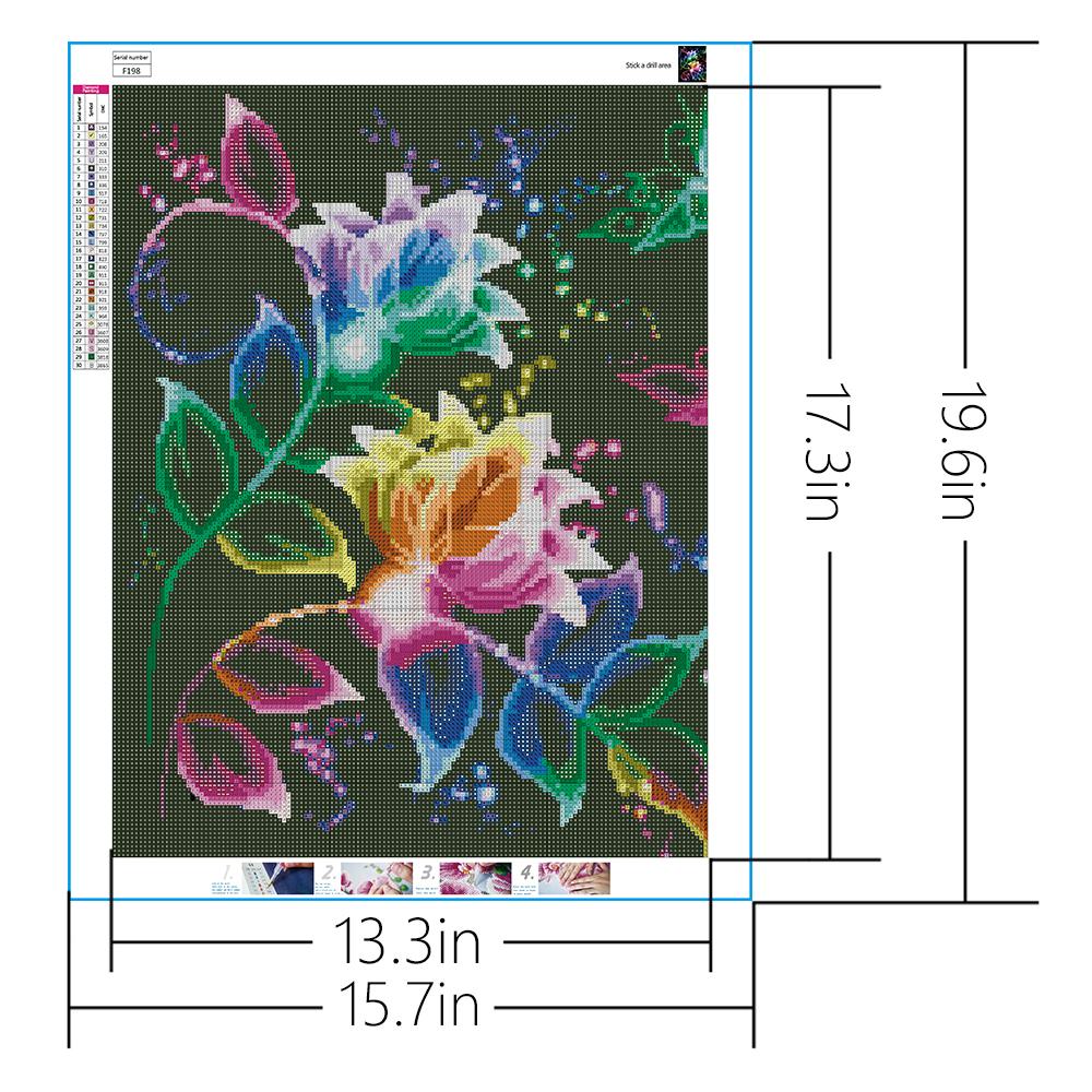 Colorful Flower  | Full Square Diamond Painting Kits