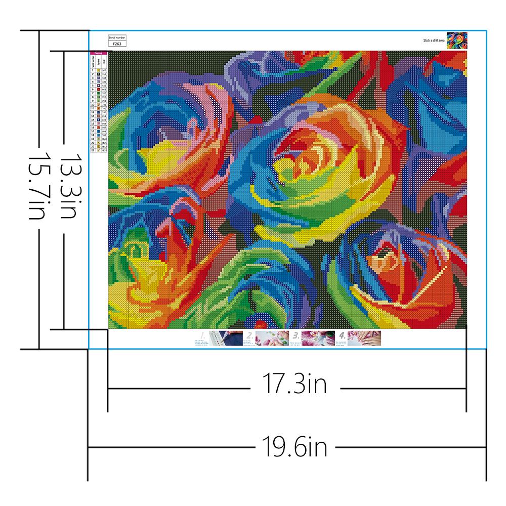 Colorful Flower  | Full Square Diamond Painting Kits