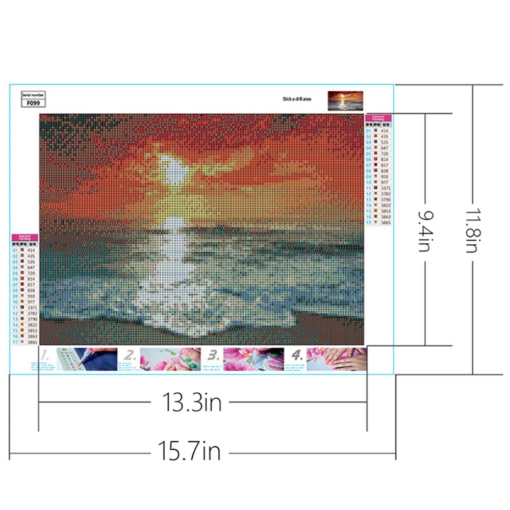 Sunset and Sea | Full Square Diamond Painting Kits