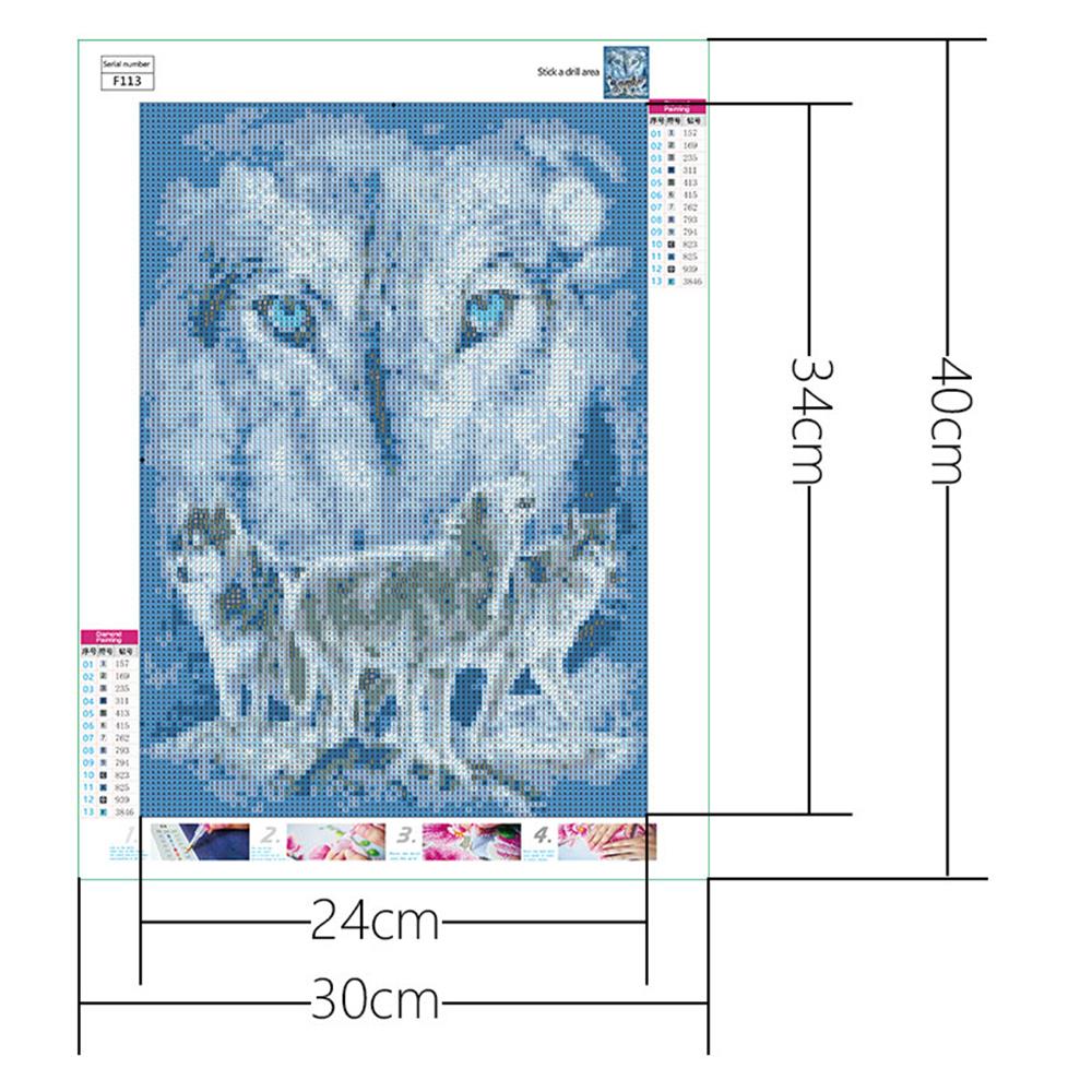 Grauer Wolf | Full Square Diamond Painting Kits 
