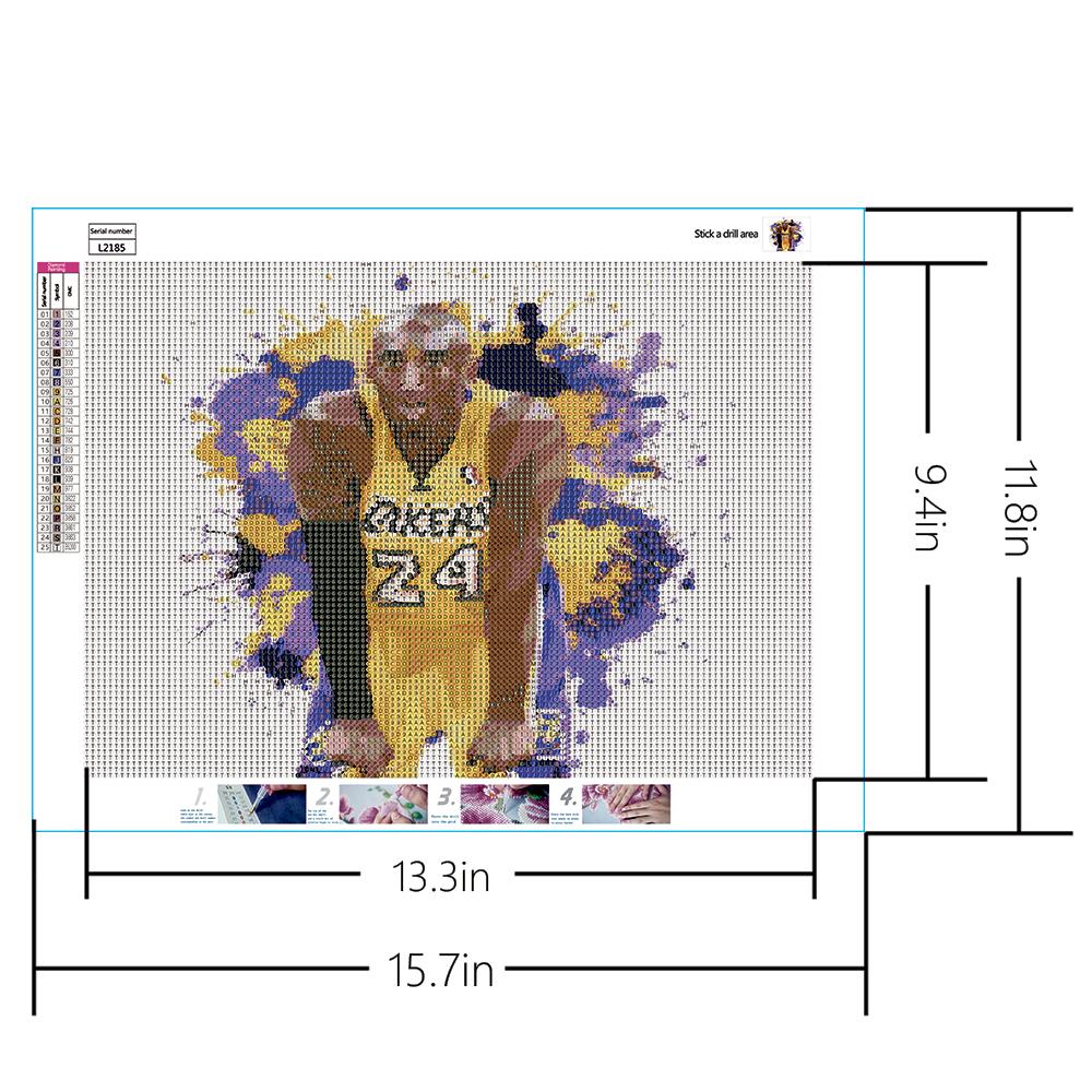 Diamantmalerei | Volle Runde | Kobe Bryant 