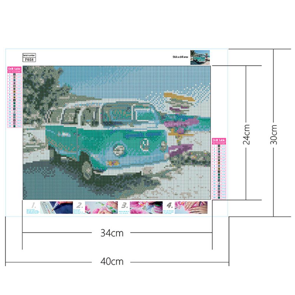 Retro Volkswagen T1 Bus  | Full Square Diamond Painting Kits