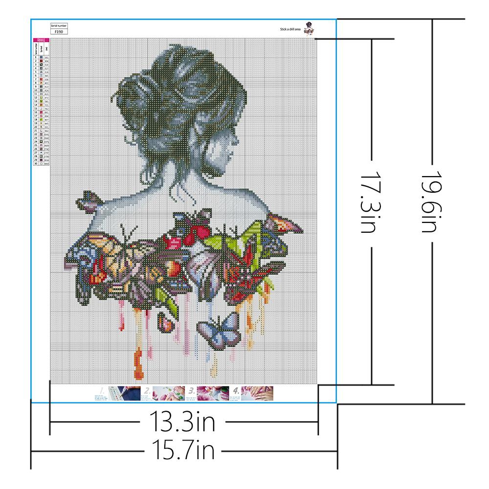 Butterfly Girl  | Full Square Diamond Painting Kits