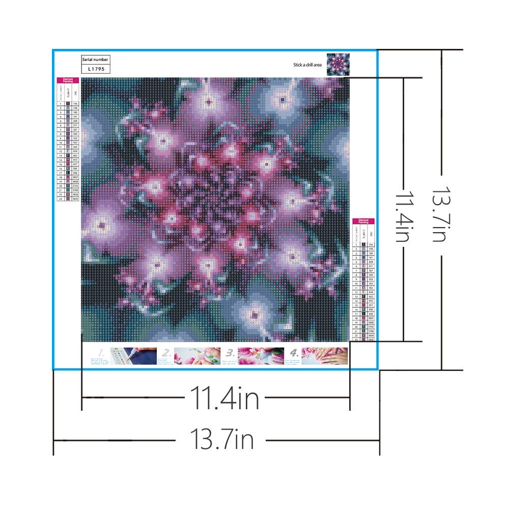 Abstract Art Painting Flower   | Full Round Diamond Painting Kits