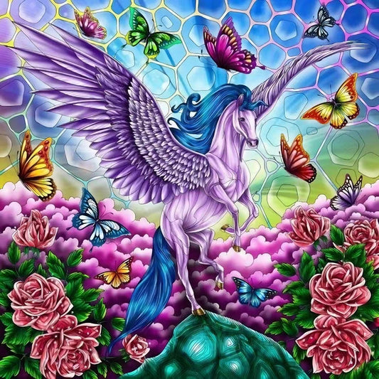 AB Diamond Painting  |  Unicorn in the garden