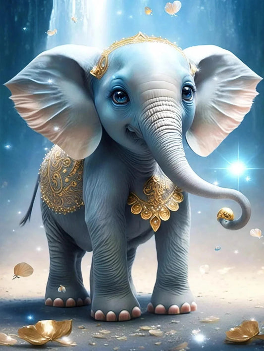 Vollständige runde Diamond Painting Kits | Elefant