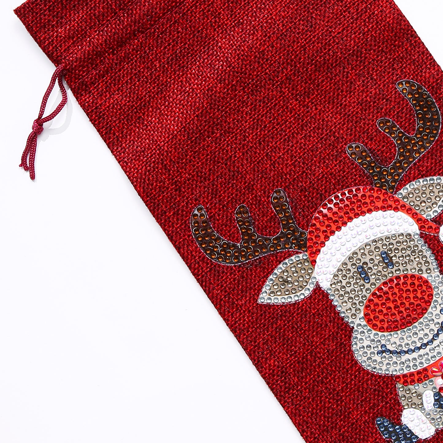 DIY Diamond Christmas Decoration | moose | Red Wine Gift Bag