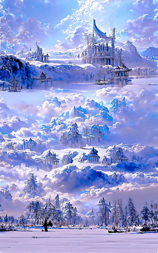 Winter Scenery | Full Round/Square Diamond Painting Kits | 40x70cm | 50x80cm