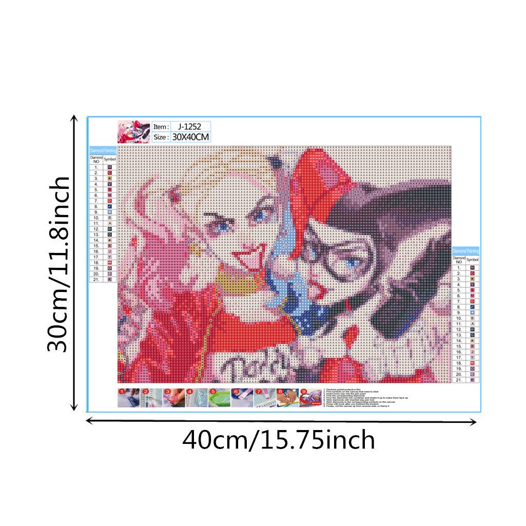 Harley Quinn | Kits complets de peinture au diamant rond