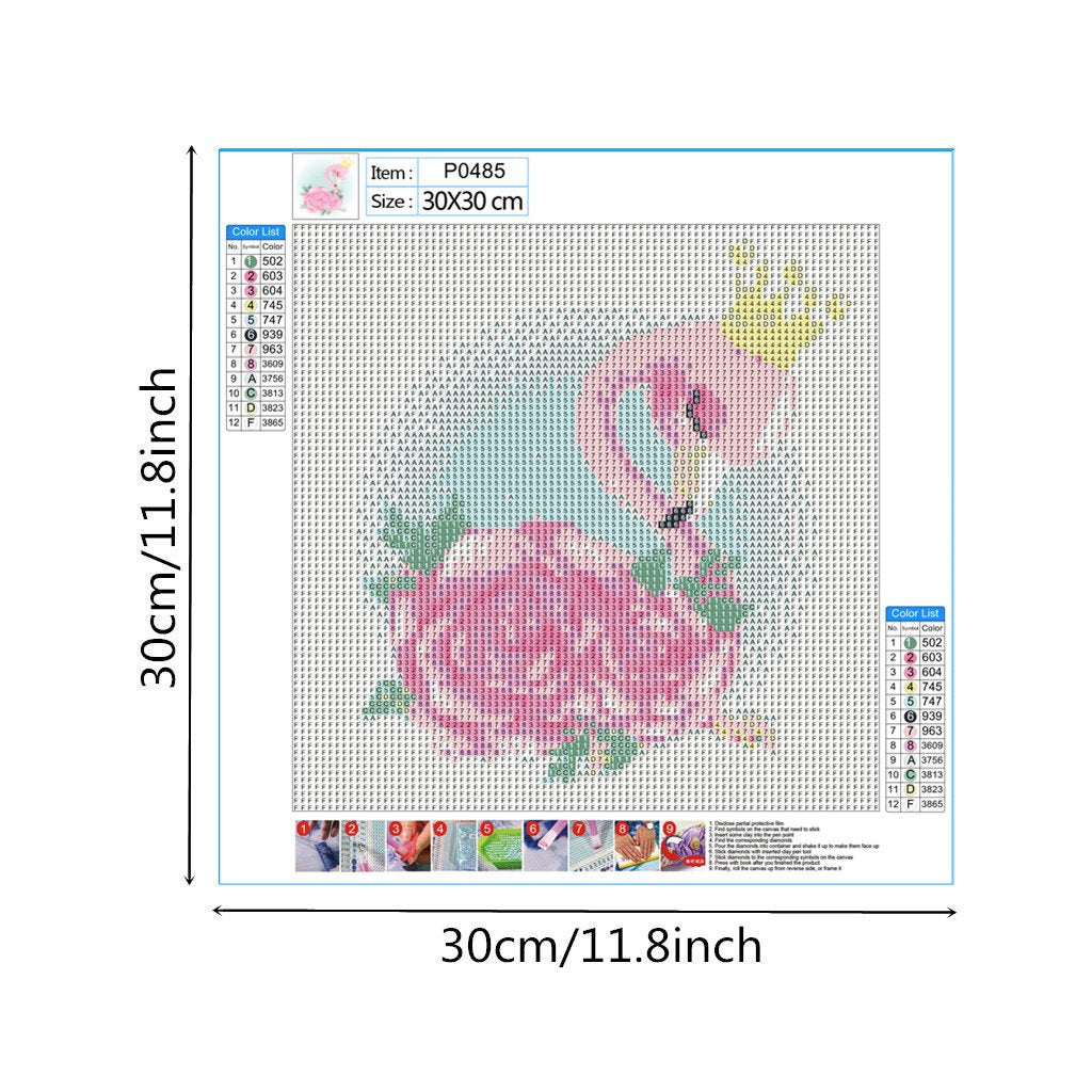 Flamingo Flower | Full Round Diamond Painting Kits