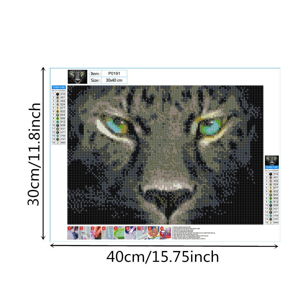 Panther | Full Round Diamond Painting Kitsswan