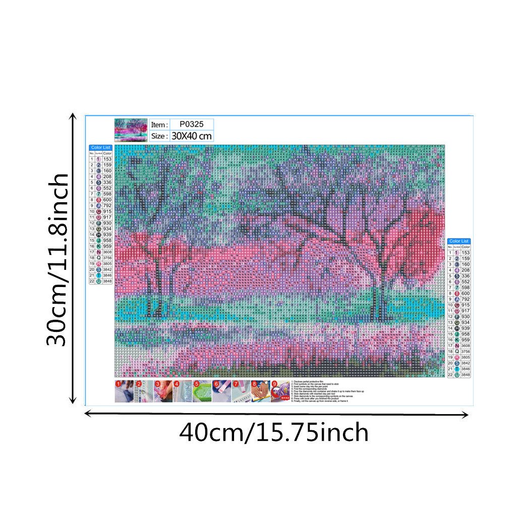 Tree scenery | Full Round Diamond Painting Kits