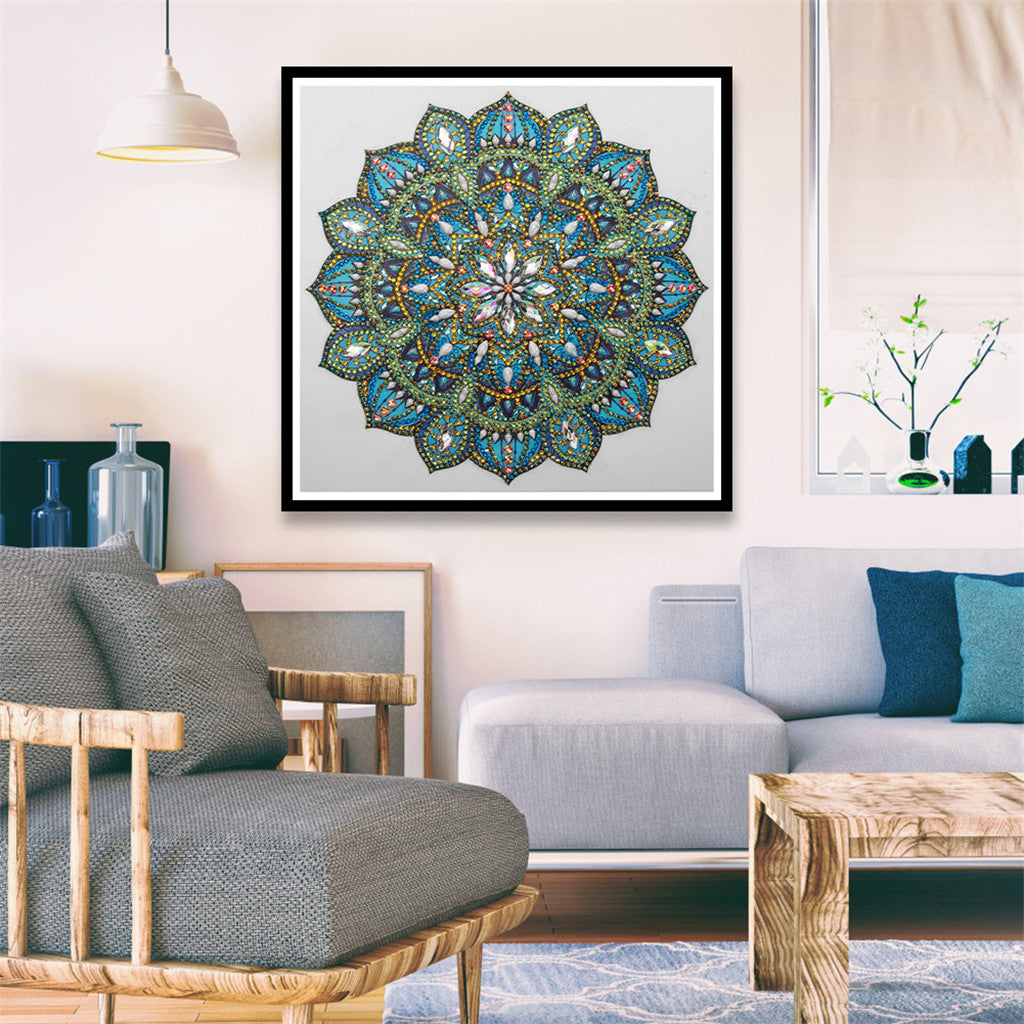 Mandala Abstract Art Flower  | Crystal Rhinestone  | Full Round Diamond Painting Kits