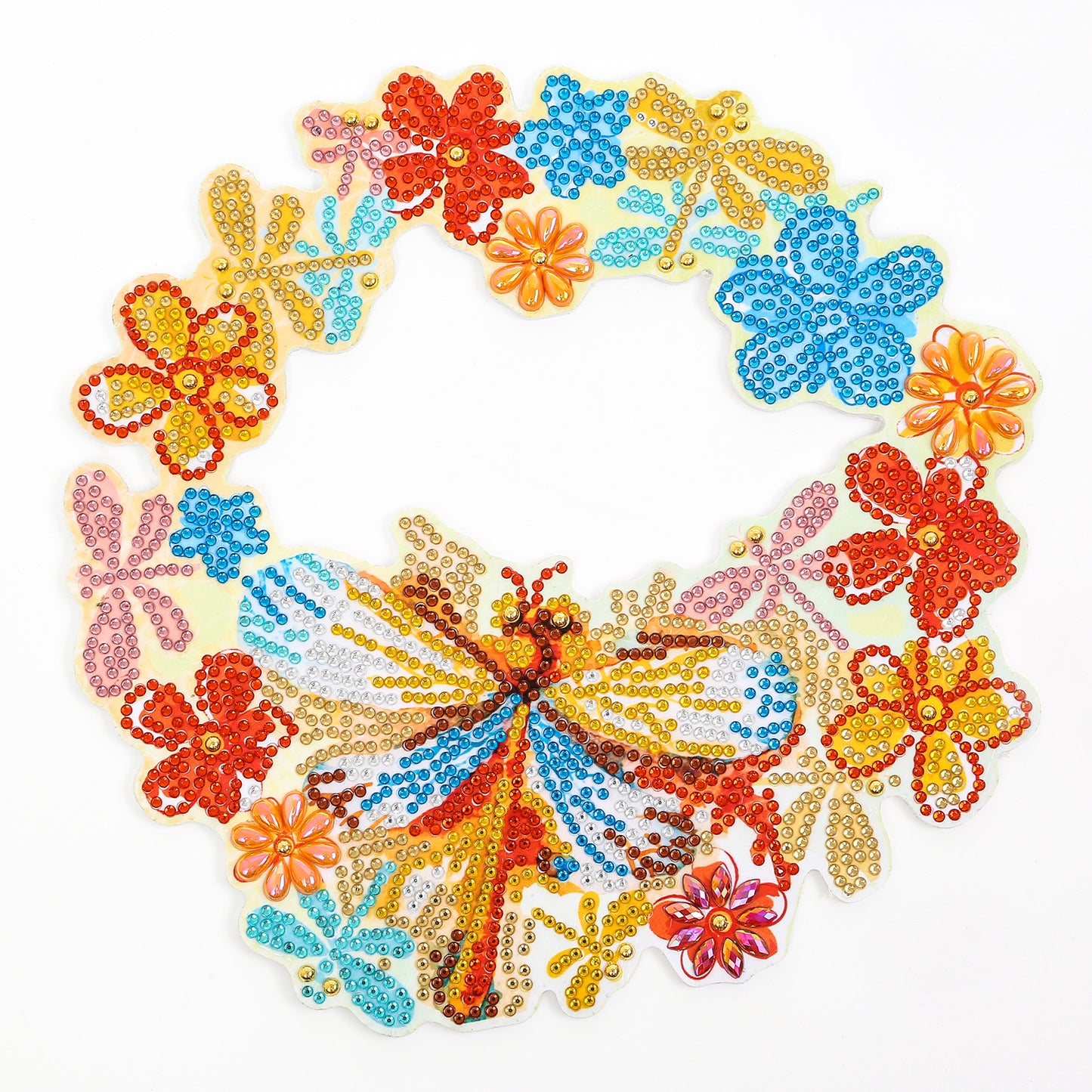 DIY Diamond Painting Wreath - Dragonfly