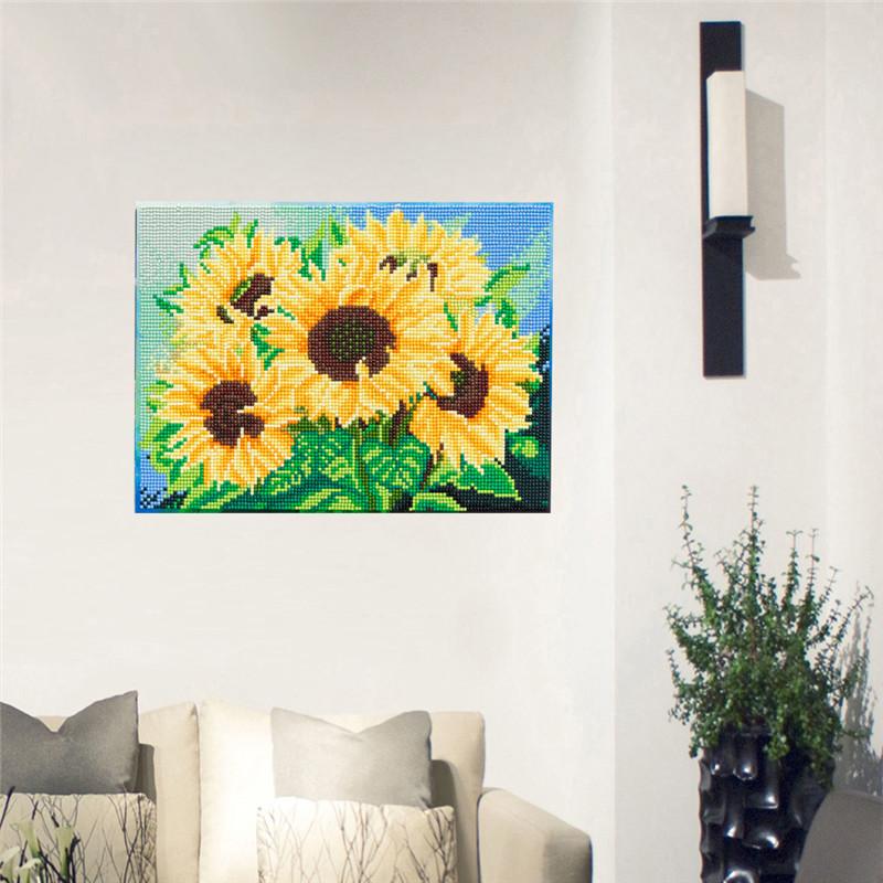 Sunflower  | Full Round Diamond Painting Kits（With Frame）