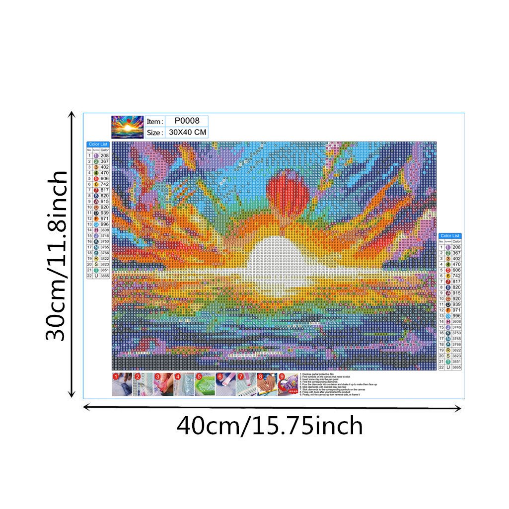 hot air balloon | Full Round Diamond Painting Kits