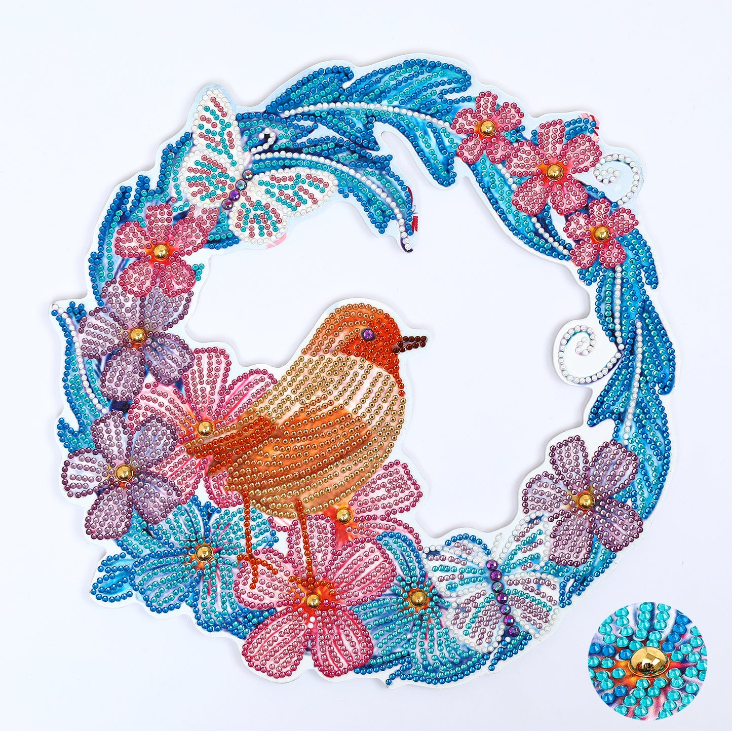 DIY Special-shaped diamond painting wreath | Bird