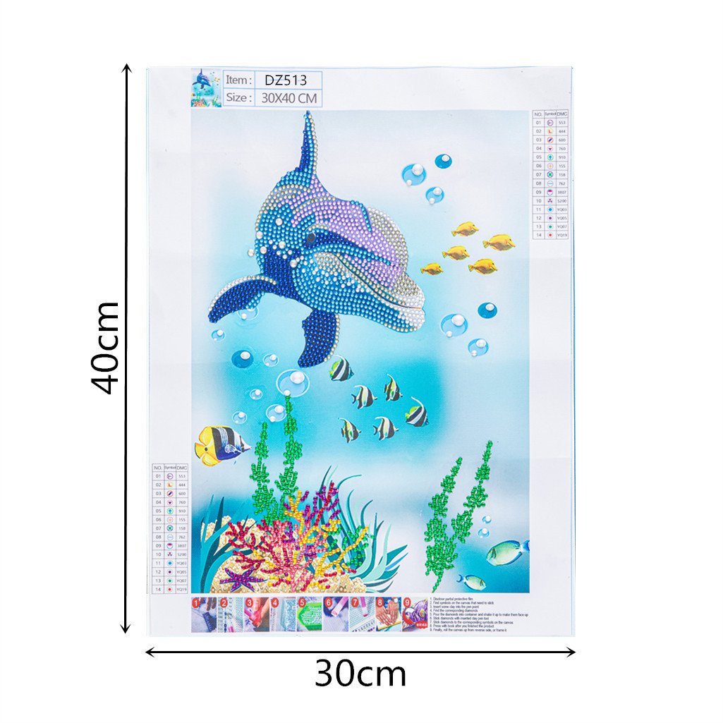 Dolphin | Special Shaped | Crystal Rhinestone Diamond Painting Kits