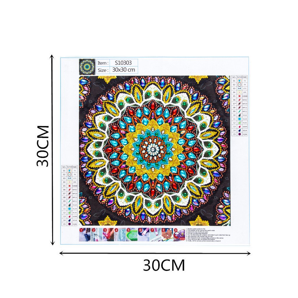 Mandala Flowers | Special Shaped | Crystal Rhinestone Diamond Painting Kits