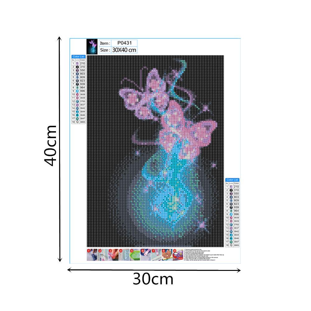 Schmetterling | Vollständige runde Diamant-Malkits 