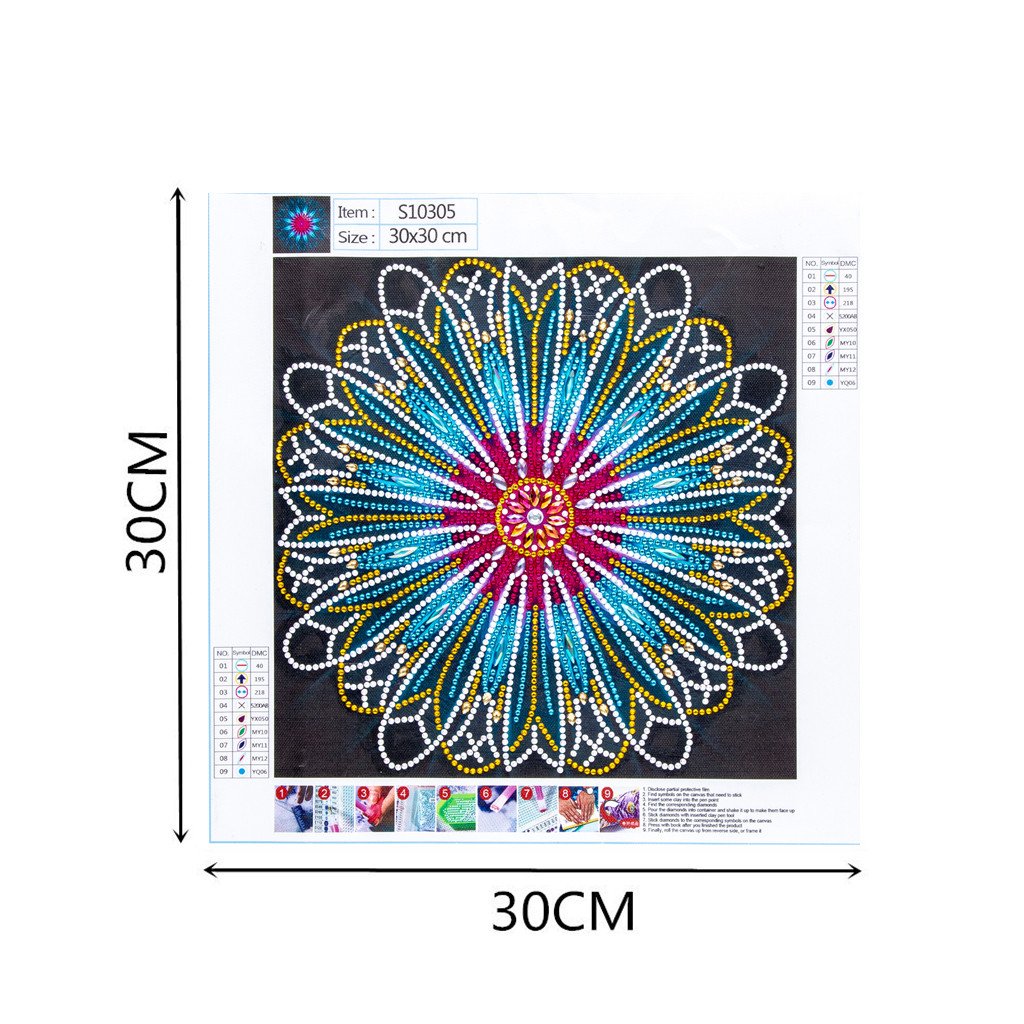 Mandala Flowers | Special Shaped | Crystal Rhinestone Diamond Painting Kits