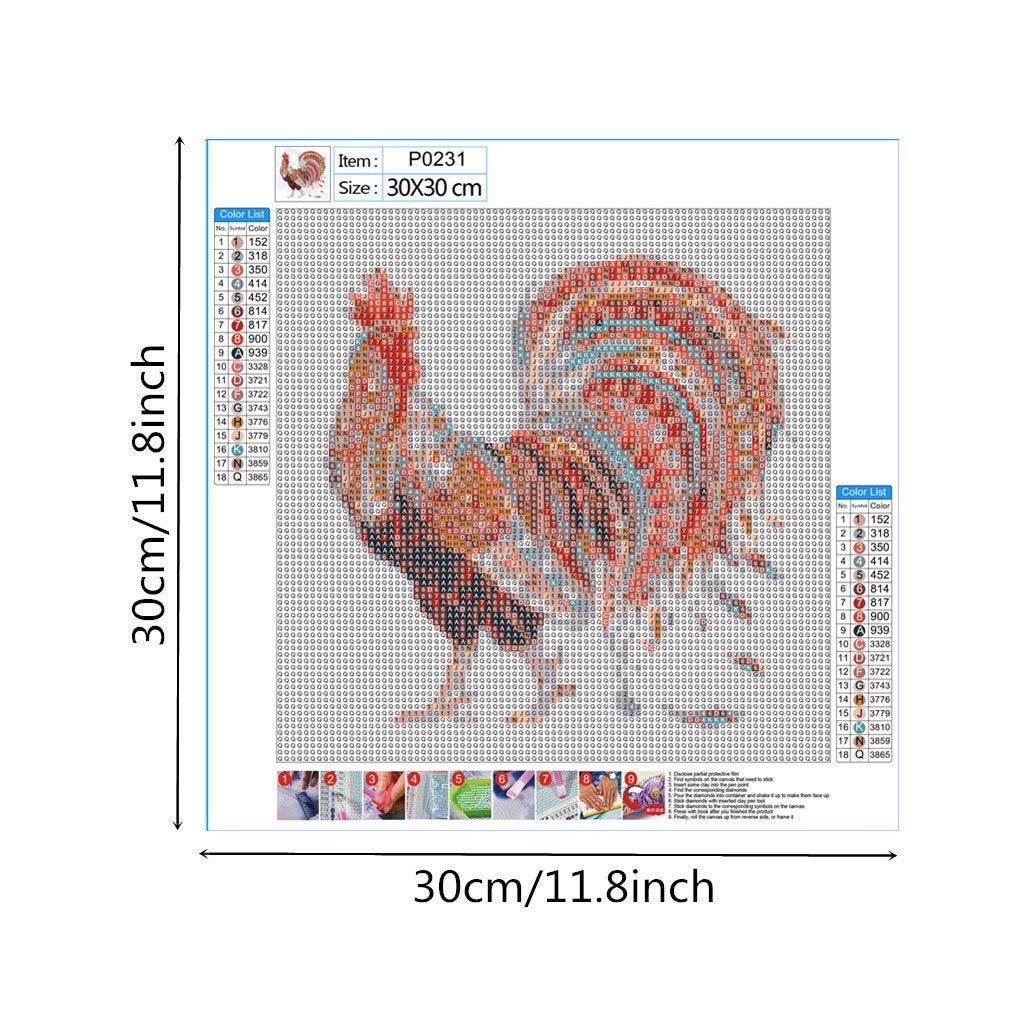 cock | Full Round Diamond Painting Kits