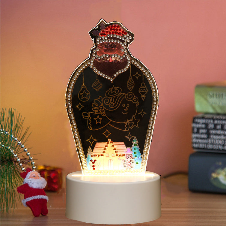 DIY Santa Claus Diamond Painting Led Light Pad Lamp Night Light Home Desk Decor