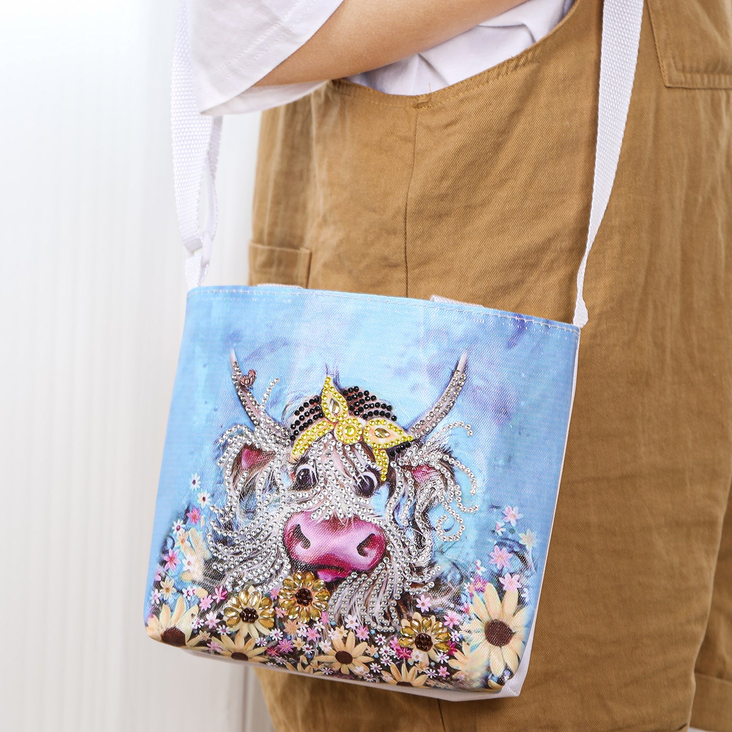 DIY special-shaped Diamond painting package Children's handbag | Cow