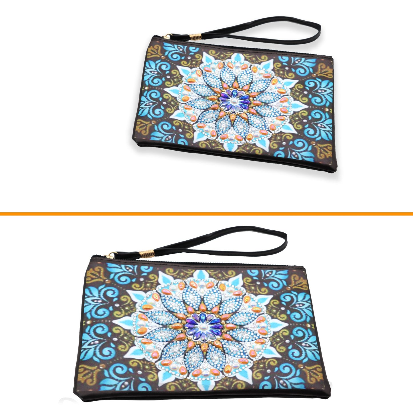 Diamond painting package DIY special-shaped diamond | Blue flower| handbag