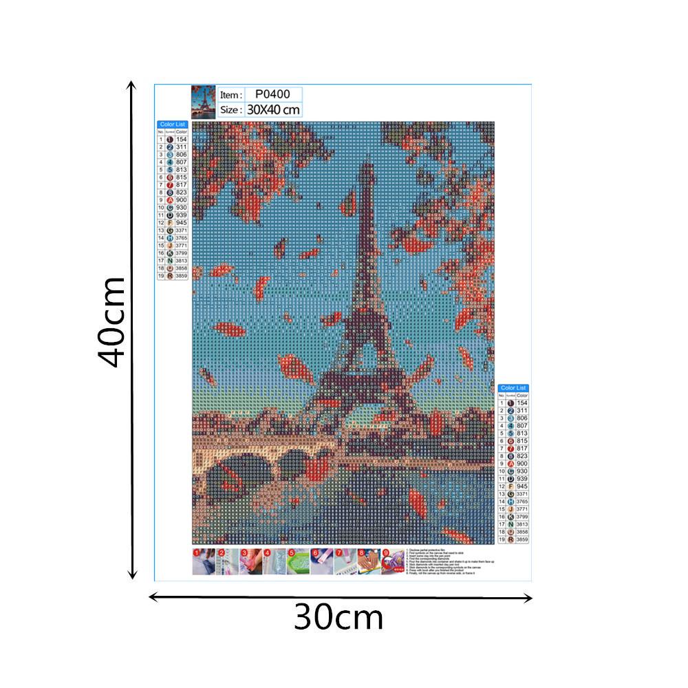 Tour Eiffel | Kits complets de peinture au diamant rond