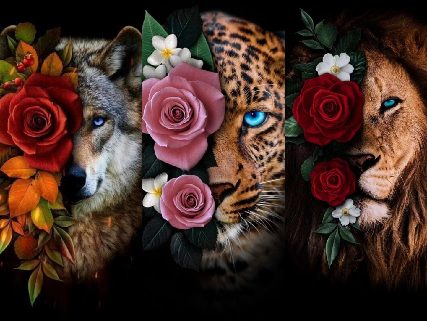 Full Round/Square Diamond Painting Kits  |  Animals and Flowers