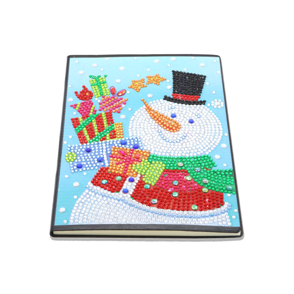 A5 5D Notizbuch DIY Teil Spezielle Form Strass Tagebuch | Schneemann