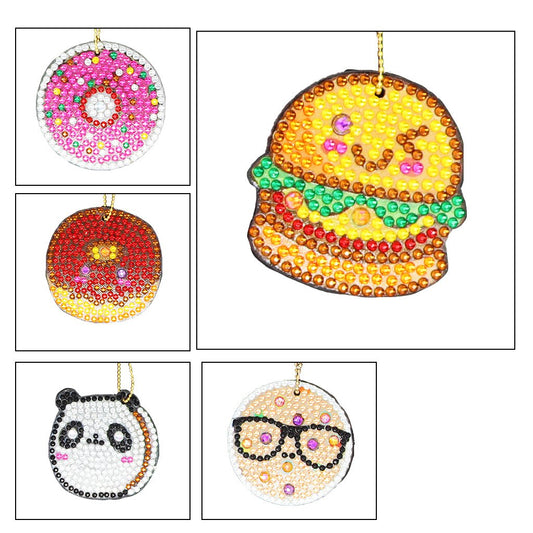 DIY Diamond Painting | Hamburger | Keychain Kit