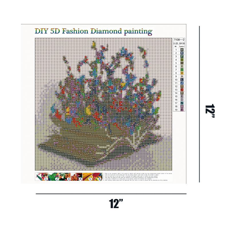 Book Butterfly  | Full Round Diamond Painting Kits