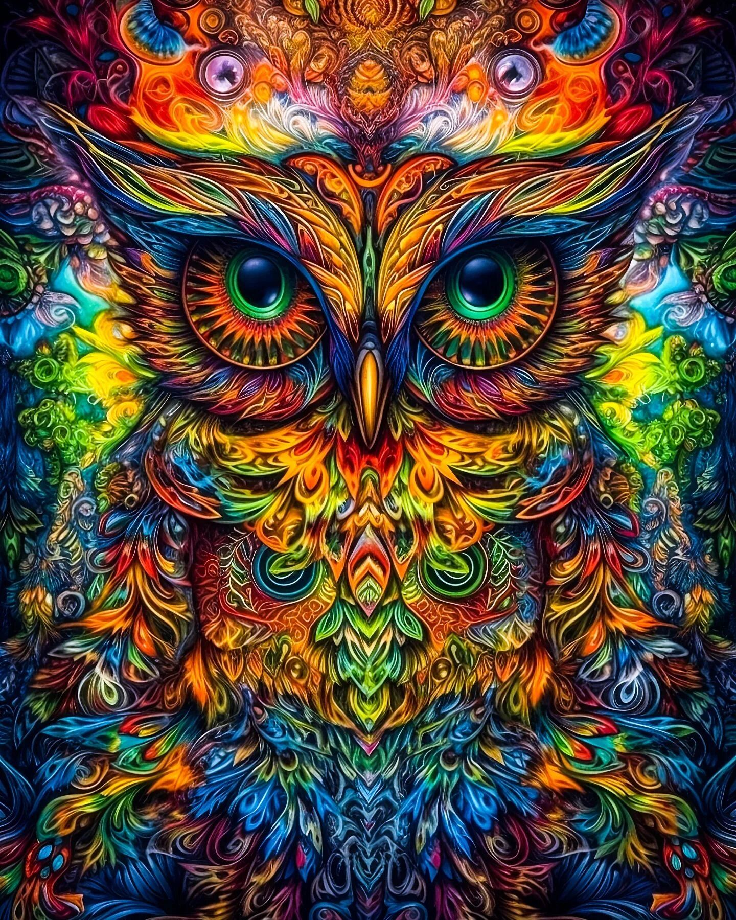 AB  Diamond Painting  |  Colorful Owl