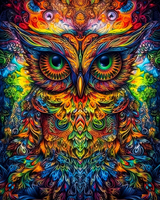 AB  Diamond Painting  |  Colorful Owl