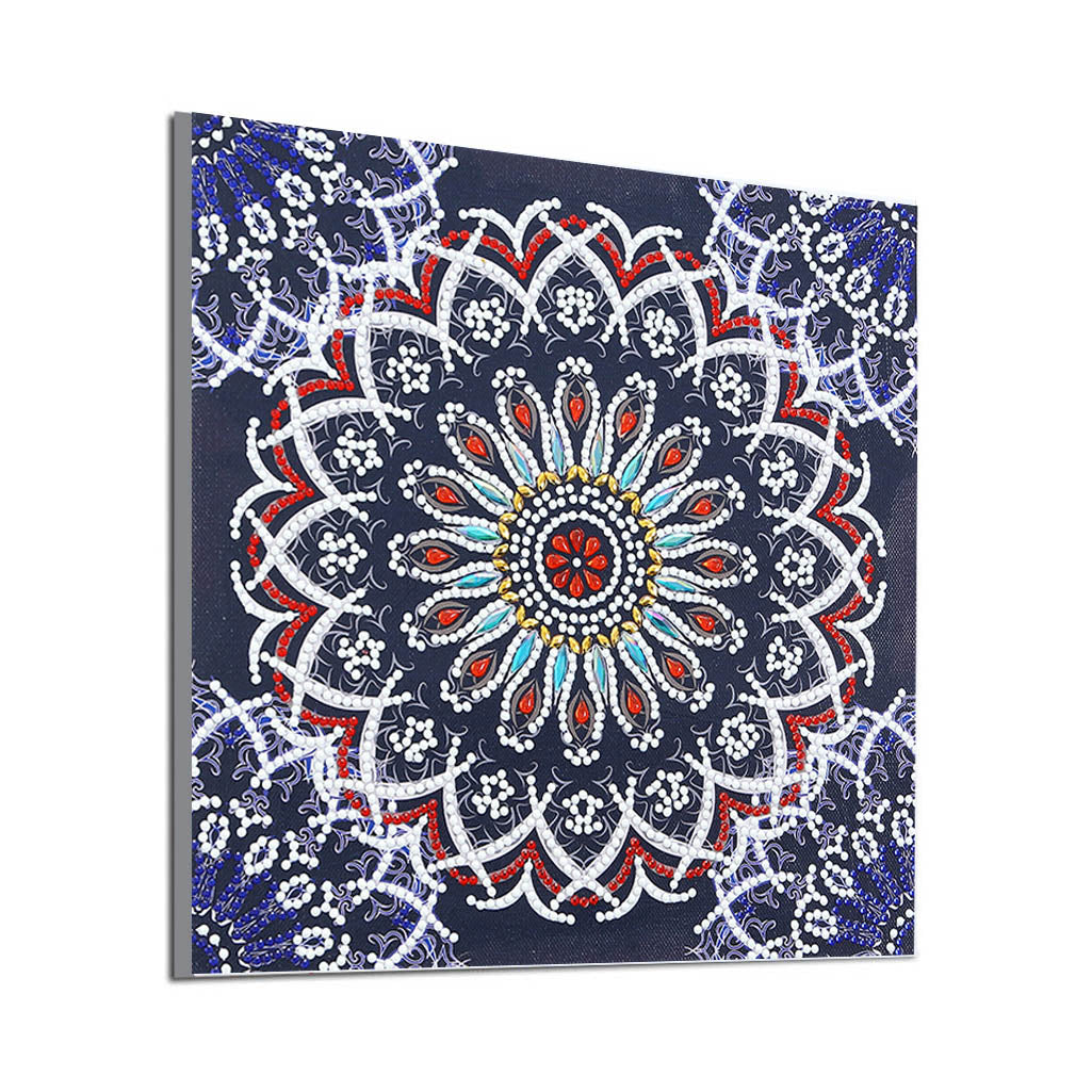 Abstract Art Mandala Flower | Luminous Diamond Painting Kits