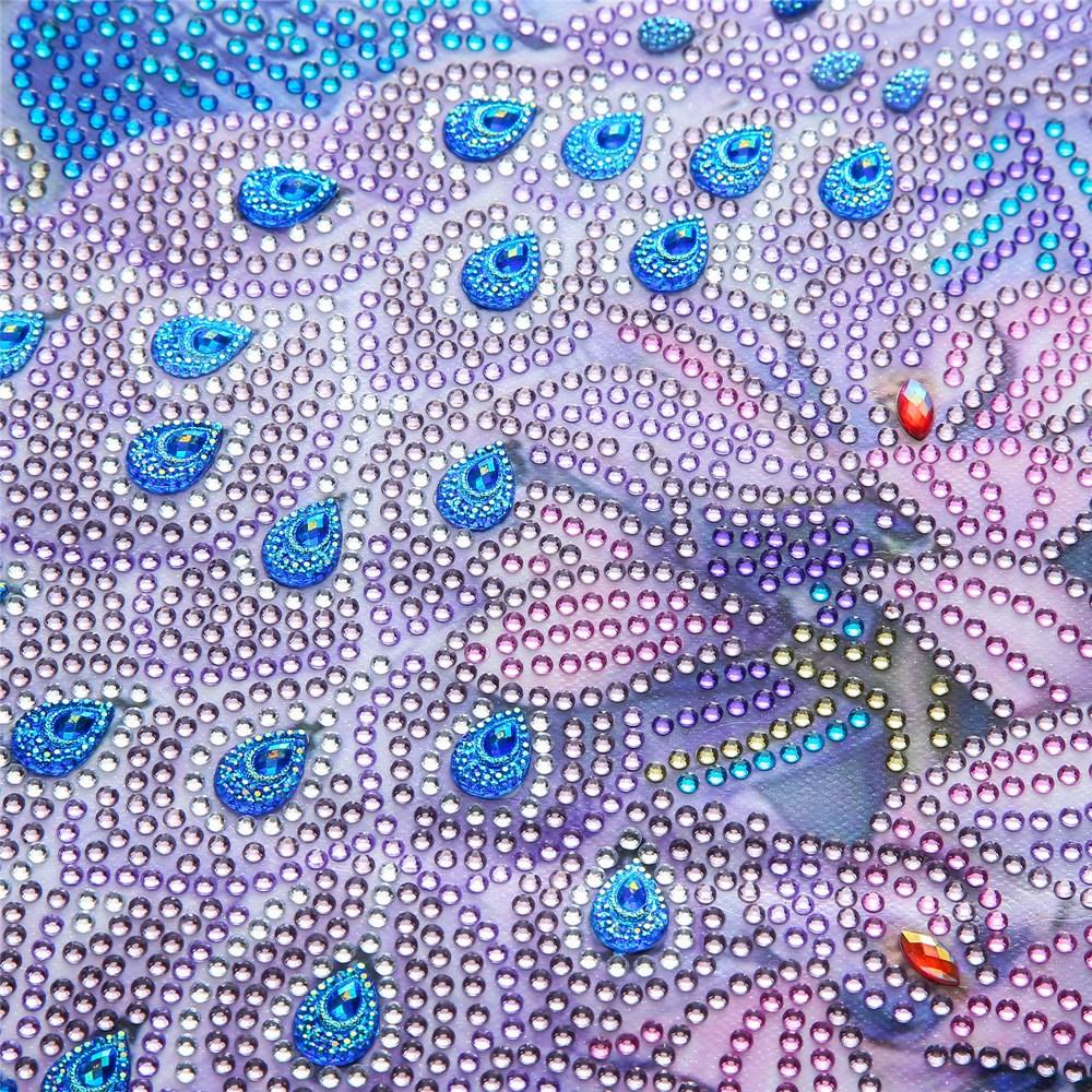 Pfau | Speziell geformt | Crystal Strass Diamond Painting Kits 